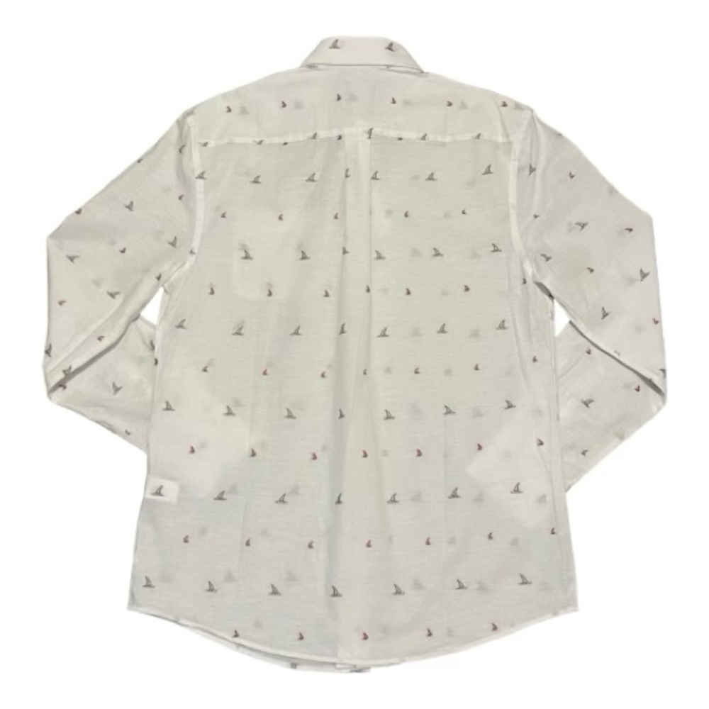 Johnnie-O Faber White Sailboat Print Button Down Shirt Men’s Size Small New - Picture 2 of 4